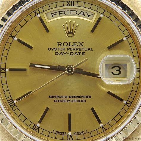 rolex op day-date 18238|rolex 18238 production years.